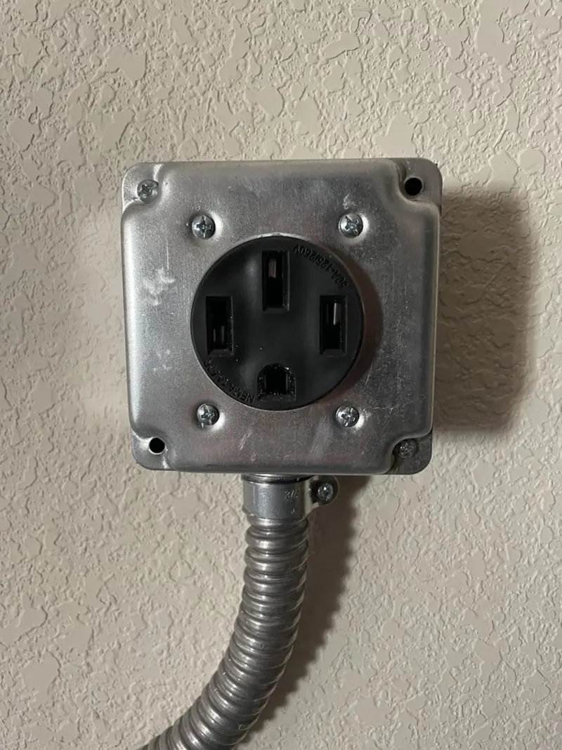 NEMA 14-50 outlet installed for Smart Home Electrical in Canfield